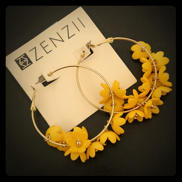 Anthropologie Jewelry - NWT Anthropologie Zenzeii statement hoop earrings